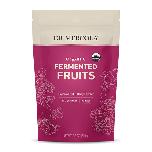 Dr. Mercola Organic Fermented Fruits 9.5 oz (270 g) 90 Servings Certified Organic Non GMO Soy Free Gluten Free USDA Organic